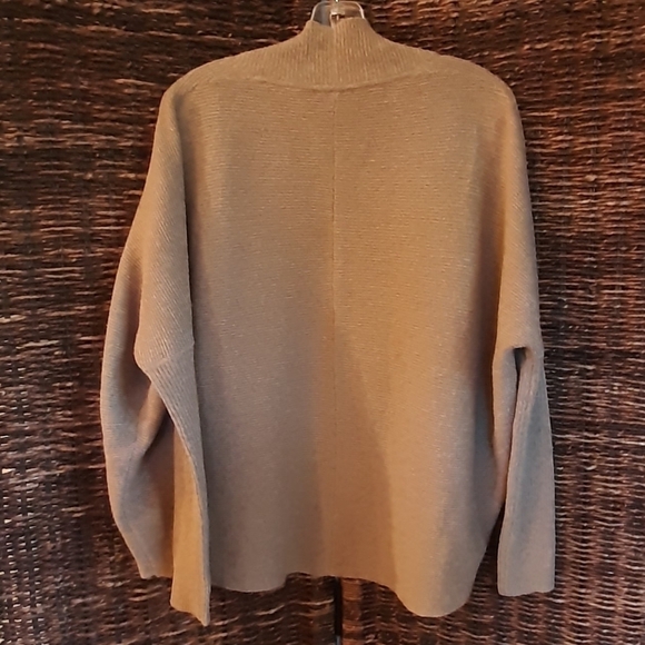 Aritzia Babaton Wool Cashmere Minimalist Grandpa Cardigan Sweater XXS Brown Tan - Picture 2 of 7